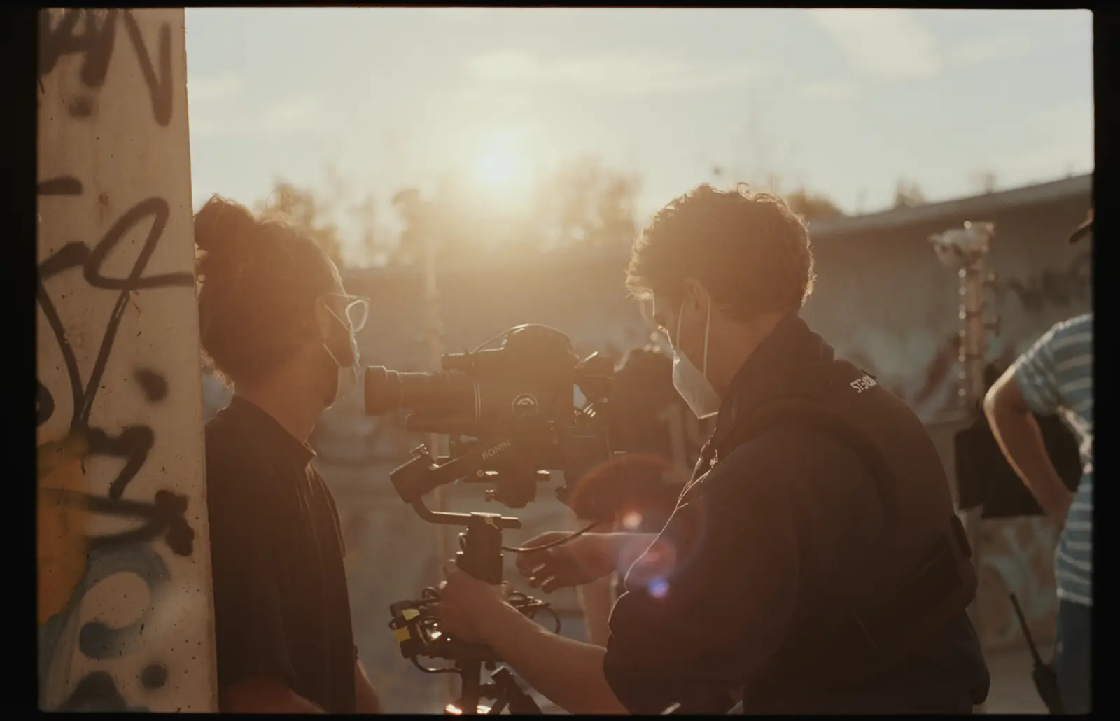 Operating in golden hour backlight